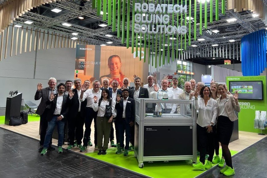 Robatech booth at drupa 2024